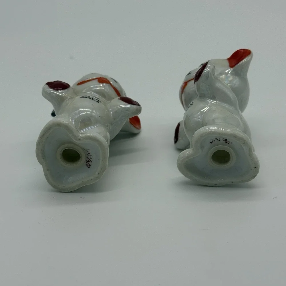 VTG Anthropomorphic Bonzo Dog Salt & Pepper‎ Shakers Marked Japan Retro Kitchen